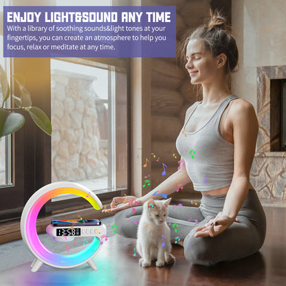 G-LAMP Bluetooth Speaker | Clock | Fast Wireless Charging